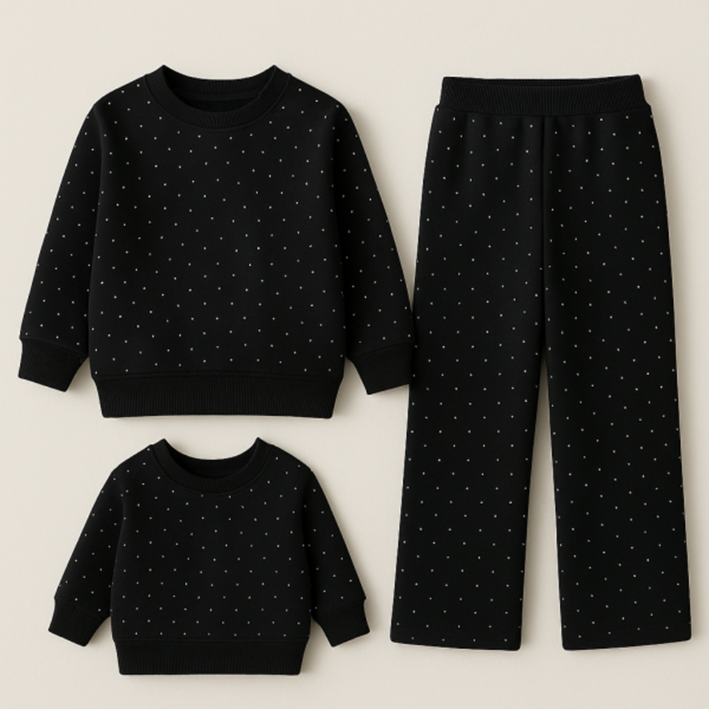 Yeni Sezon Siyah Taş Detaylı Eşofman Takımı