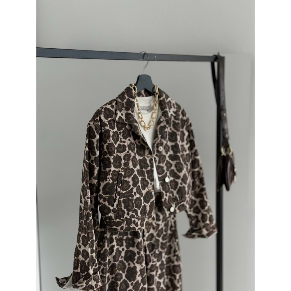 Dama Desen Takım Ceket - Pantolon - ÇOK RENKLİ - L - ST00084-ÇOK RENKLİ-L