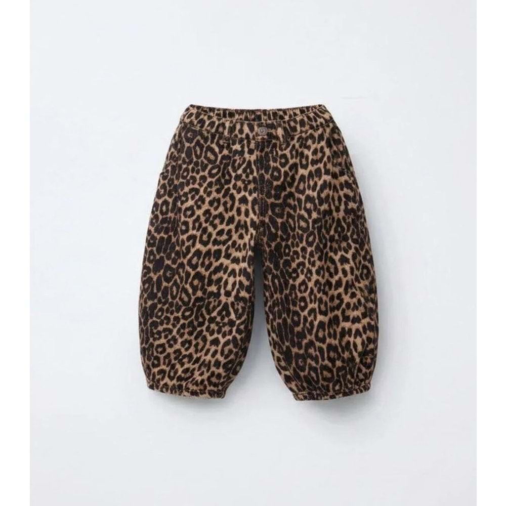 Leopar Desen Balon Pantolon - LEOPAR - 3-4 YAŞ - ST00290-LEOPAR-3-4 YAŞ