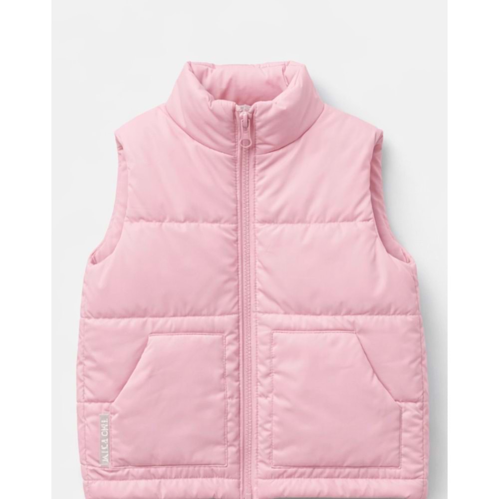 Soft Pembe Şişme Yelek Fermuar Kapamalı - PASTEL PEMBE - 2-3 YAŞ - ST00299-PASTEL PEMBE-2-3 YAŞ