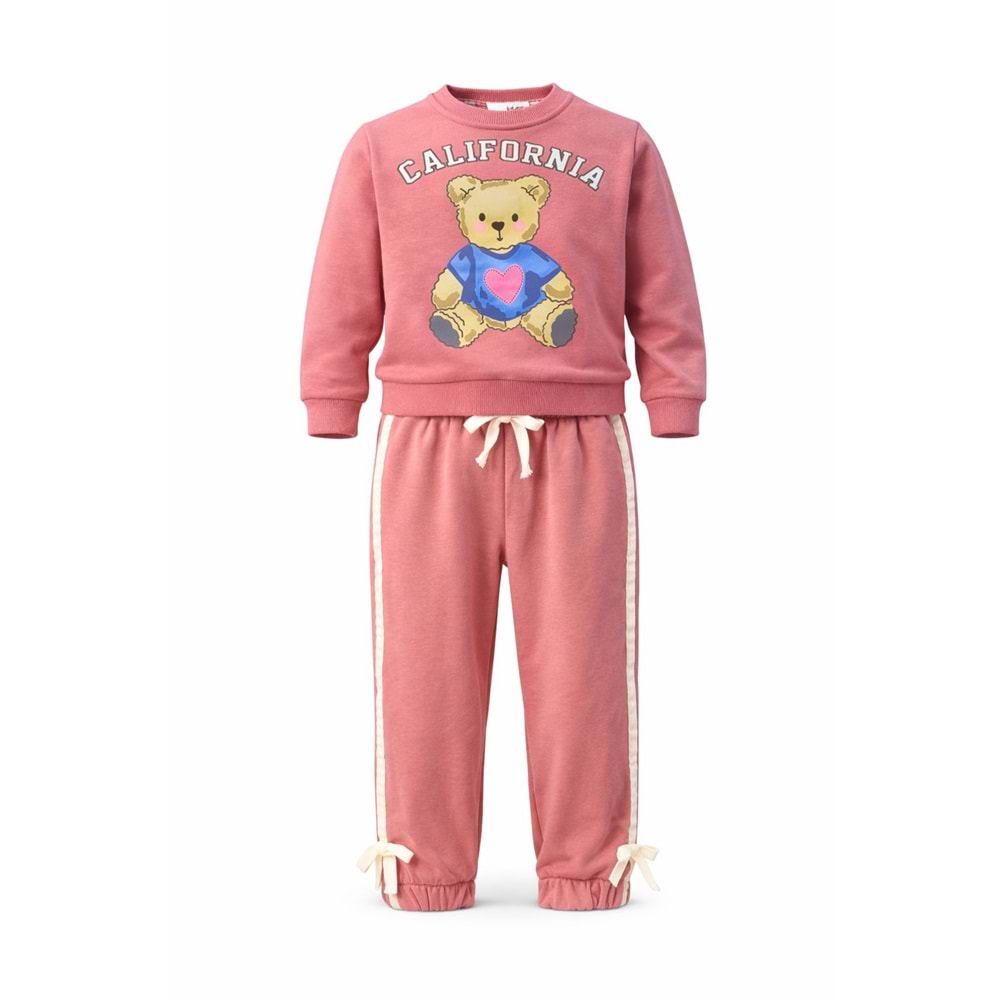 California Bear Kiremit Renk Alt Üst Takım - KİREMİT - 2-3 YAŞ - ST00352-KİREMİT-2-3 YAŞ