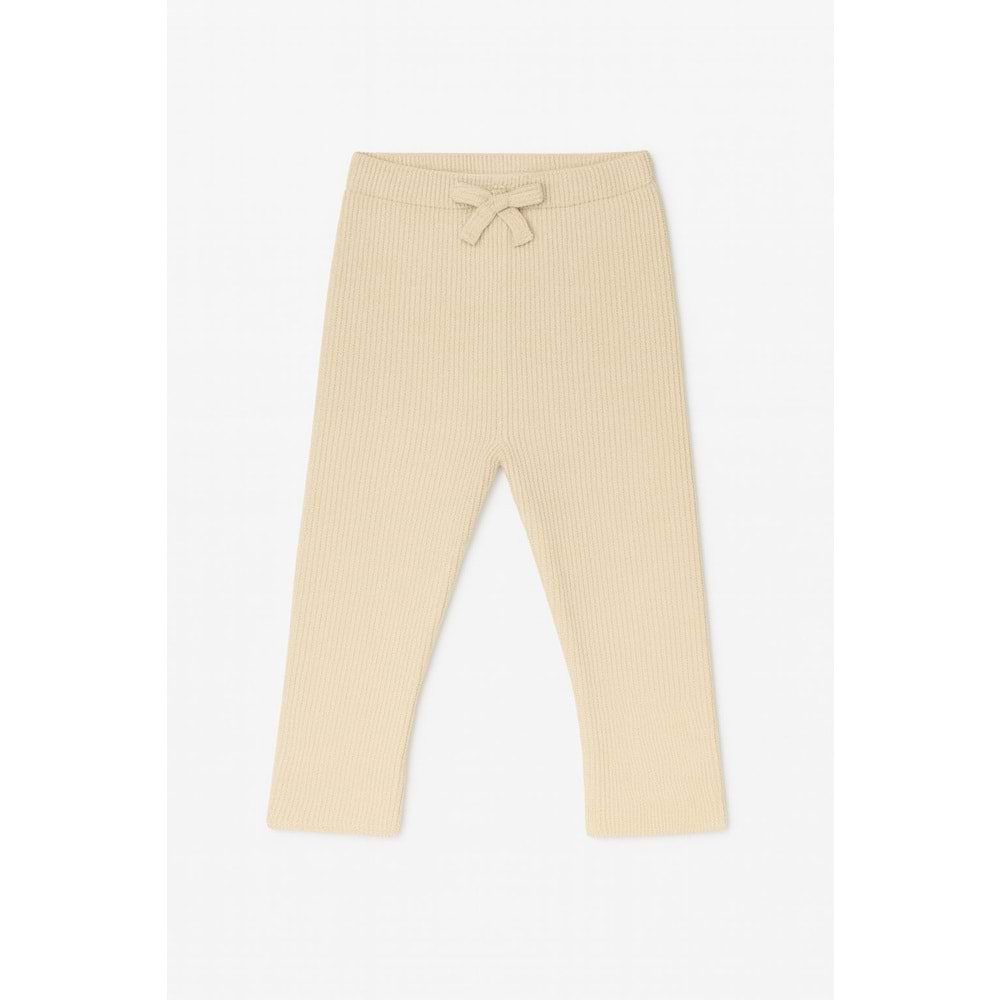 Kız Çocuk Fitilli Kadife Tayt Camel Renk - KREM - 2-3 YAŞ - ST00562-KREM-2-3 YAŞ