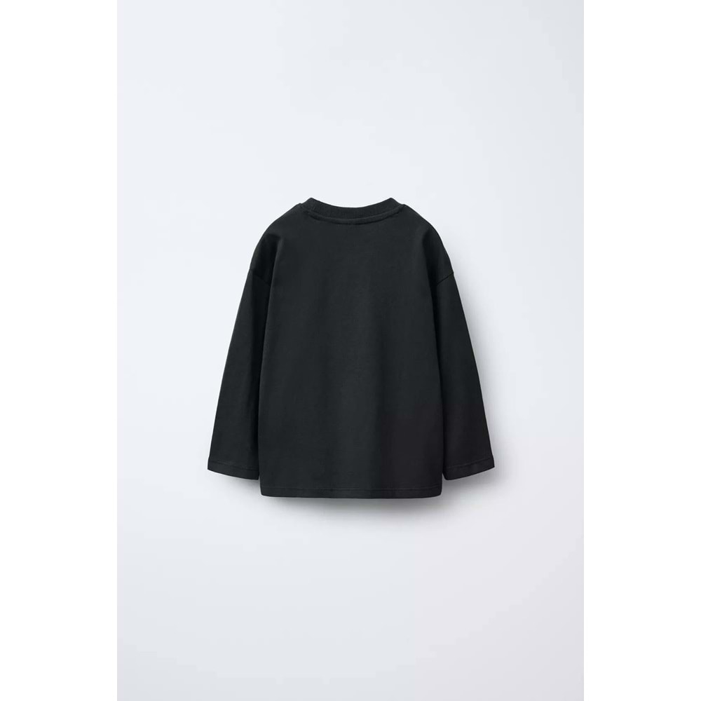 Siyah Renk Basic Uzun Kol T-Shirt - SİYAH - 2-3 YAŞ - ST00569-SİYAH-2-3 YAŞ