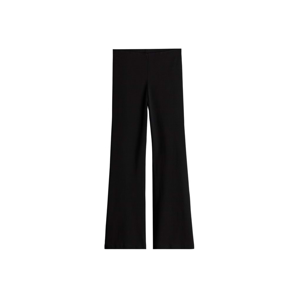 Kız Çocuk İspanyol Paça Siyah Renk Tayt - SİYAH - 9-10 YAŞ - ST00572-SİYAH-9-10 YAŞ