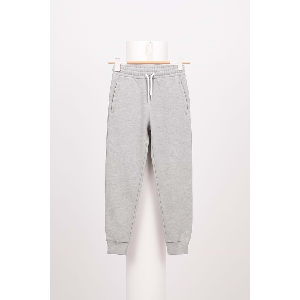 Gri Melanj Bel Lastikli Eşofman Altı / Jogger - GRİ - 5-6 YAŞ - ST00574-GRİ-5-6 YAŞ