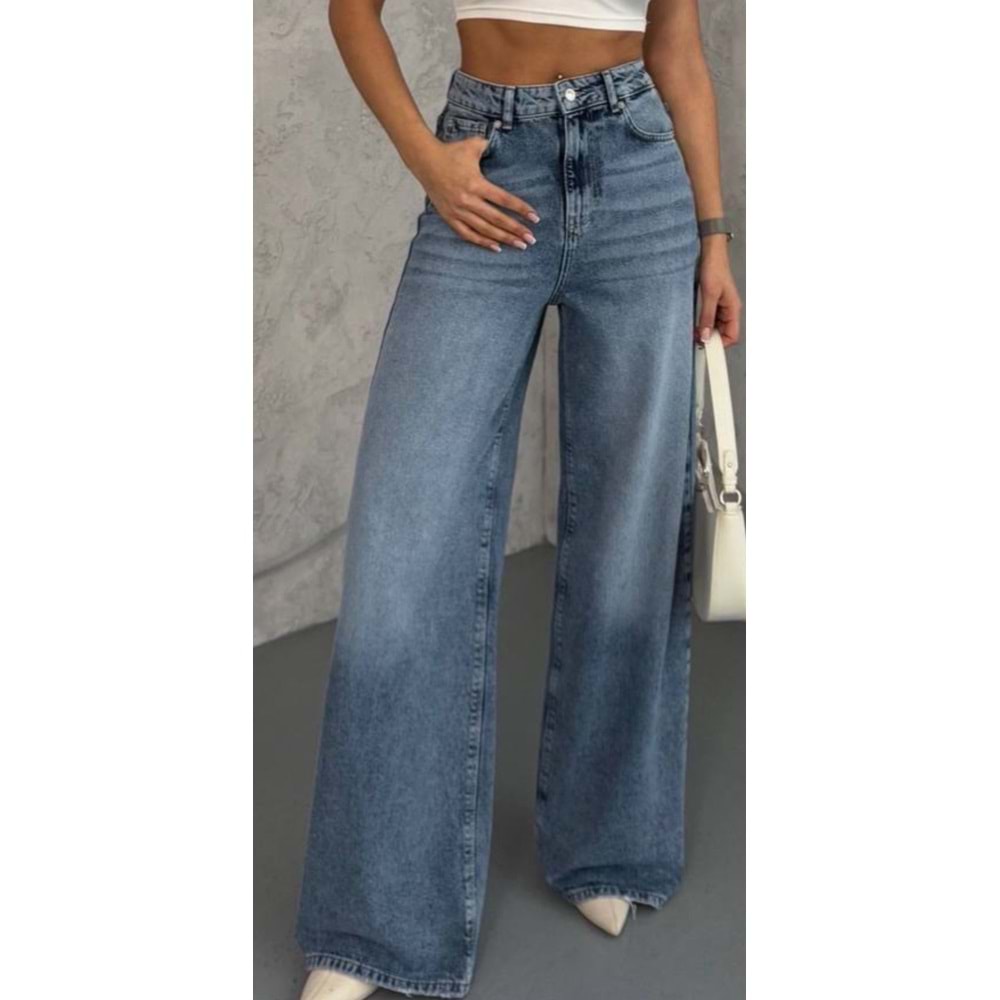 Yıkamalı Mavi Renk Kot Pantolon - MAVİ - 34 - ST00586-MAVİ-34