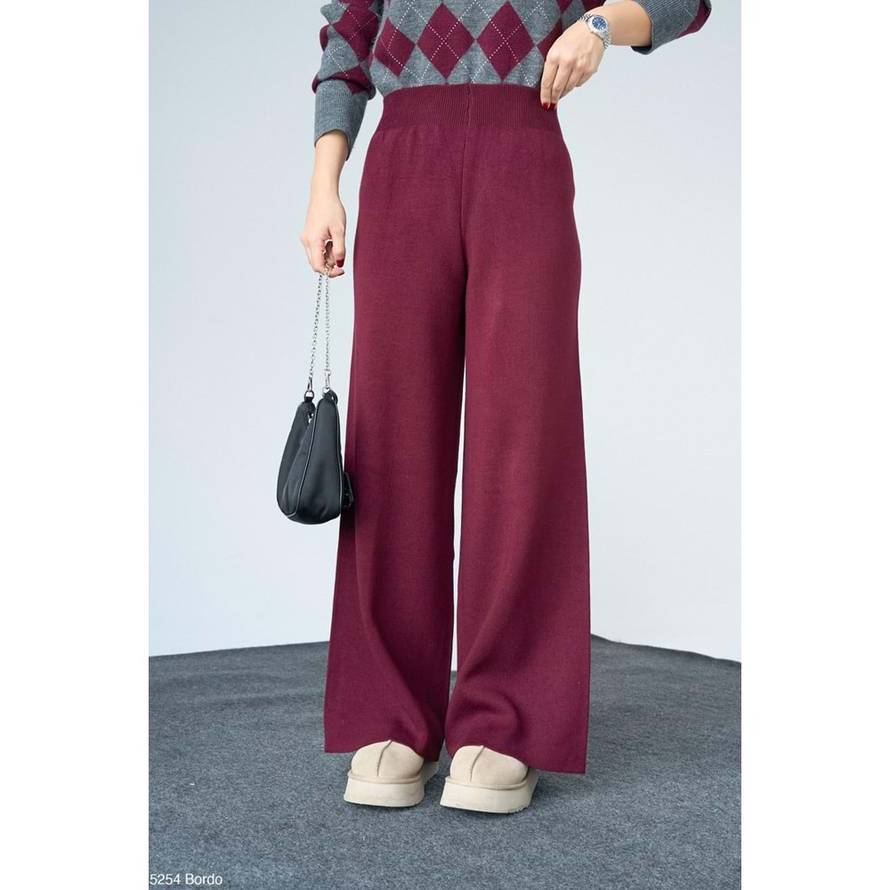 Rahat Kesim Bordo Renk Triko Pantolon