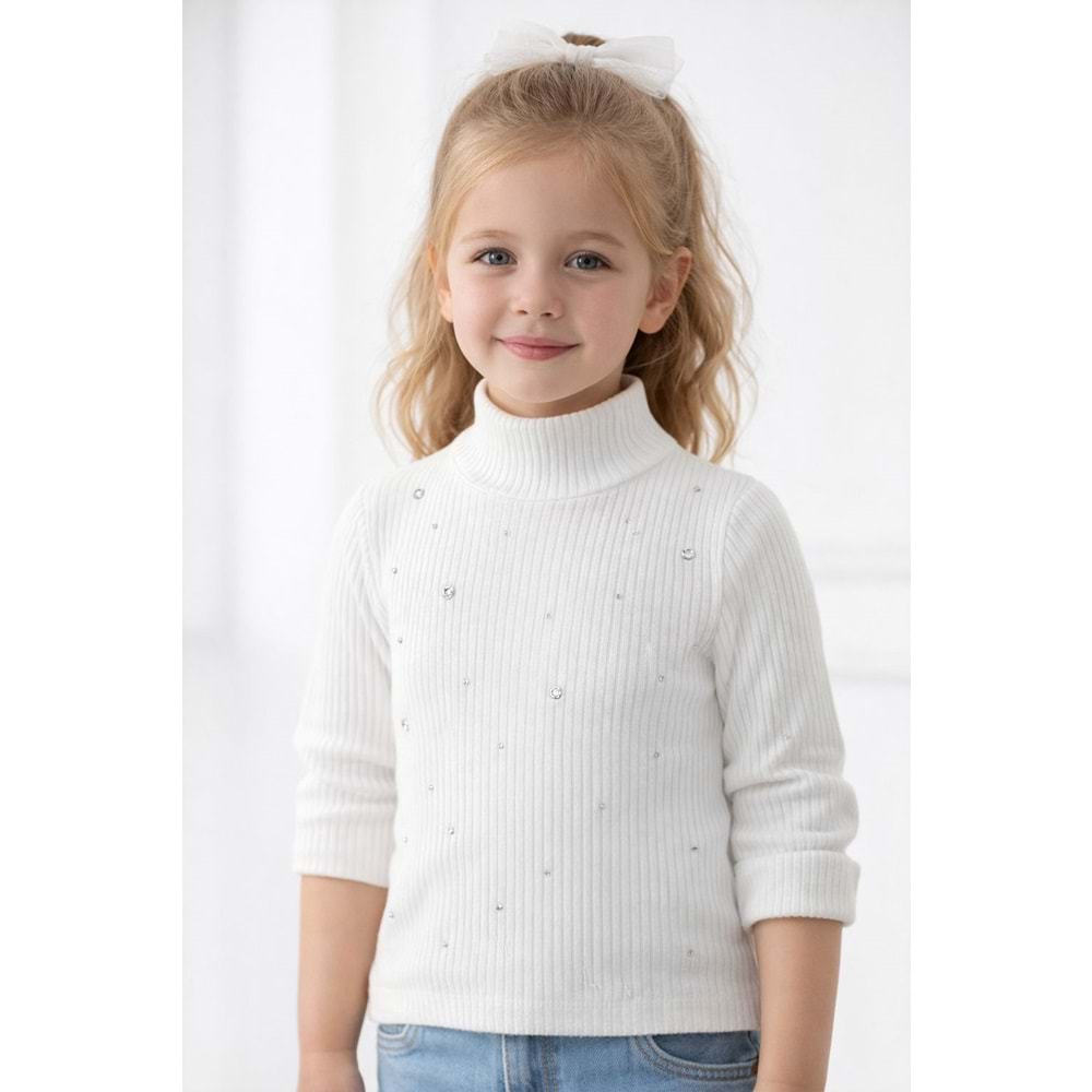 Kız Çocuk Balıkçı Baharlık Kaşkorse Bluz Zımba Detay