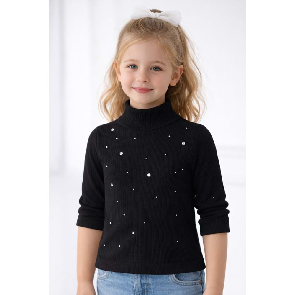 Kız Çocuk Balıkçı Baharlık Kaşkorse Bluz Zımba Detay