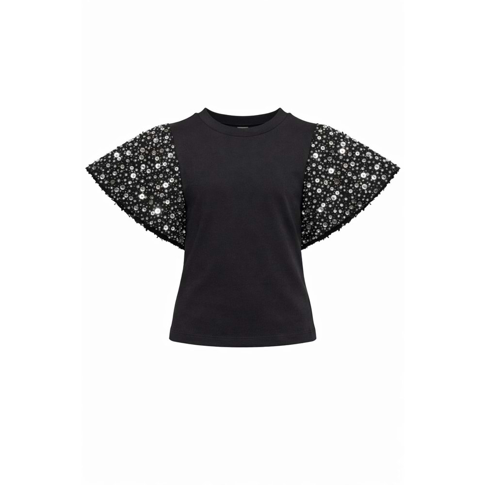 Little Countess Payet Yarasa Kol Body - Bluz - SİYAH - 3-4 YAŞ