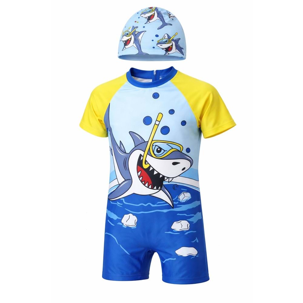 Shark Splash Mayo Tulum L+ Bone Takım / Erkek Çocuk - MAVİ - 2-3 YAŞ