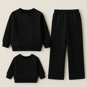 Yeni Sezon Siyah Taş Detaylı Eşofman Takımı