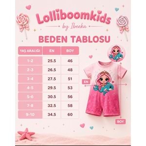 Kız Çocuk Gizli Sırt Fermuarlı Deniz Kızı Yunus Karakter Baskı Desenli Dalgıç Kumaş Boneli Hipster Mayo Takımı