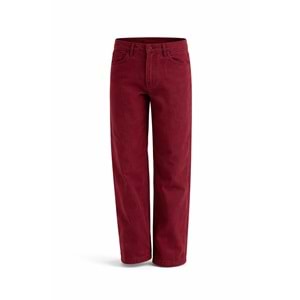 Unisex Çocuk Bordo Renk Denim - Kot Pantolon