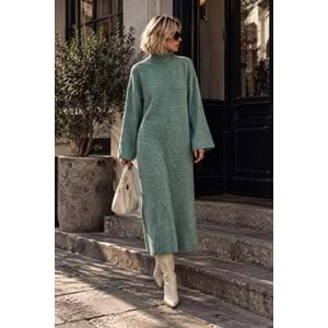 Soft Yeşil Triko Elbise - YEŞİL - STANDART - ST00253-11830