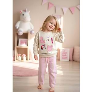 Look Unicorn Baskılı Alt Üst Takım - PASTEL PEMBE - 7-8 YAŞ - ST00284-PASTEL PEMBE-7-8 YAŞ