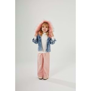 Çıkarılabilir Peluş Kürk Detaylı Kot Ceket - BLUE JEAN - 7-8 YAŞ - ST00298-BLUE JEAN-7-8 YAŞ