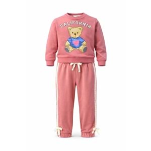 California Bear Kiremit Renk Alt Üst Takım - KİREMİT - 2-3 YAŞ - ST00352-KİREMİT-2-3 YAŞ