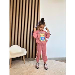 California Bear Kiremit Renk Alt Üst Takım - KİREMİT - 2-3 YAŞ - ST00352-KİREMİT-2-3 YAŞ