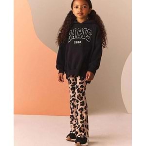 Paris ! Siyah Sweat Leopar Alt Üst Takım - DESENLİ - 2-3 YAŞ - ST00360-DESENLİ-2-3 YAŞ