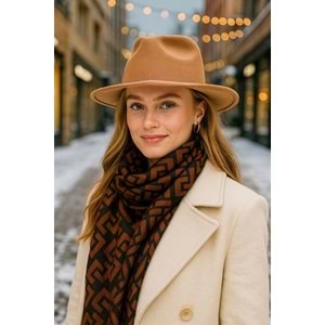 Açık Kahve Panama Kovboy Şapka