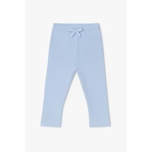 Kız Çocuk Bebe Mavi Renk Fitilli Tayt - BEBE MAVİ - 2-3 YAŞ - ST00558-BEBE MAVİ-2-3 YAŞ