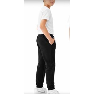 Siyah Renk 2 İp Şardonsuz Jogger Paça Laslikli Eşofman - SİYAH - 13-14 YAŞ - ST00650-SİYAH-13-14 YAŞ