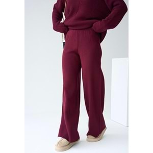 Rahat Kesim Bordo Renk Triko Pantolon