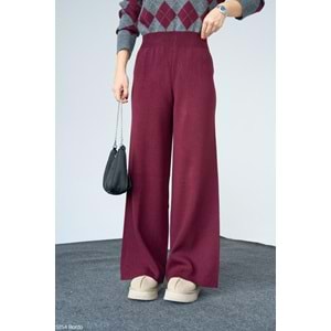 Rahat Kesim Bordo Renk Triko Pantolon