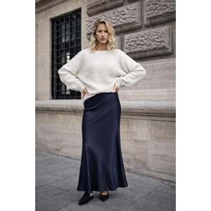 Maxi Boy Saten Etek Lacivert Renk