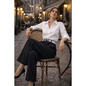 Street Couture Antrasit - Haki - Siyah Palazzo Pantolon - SİYAH - L