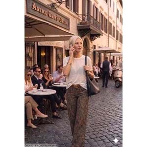 Beyaz Renk Transparan Yarım Kol Bluz - Pamuklu - EKRU - L