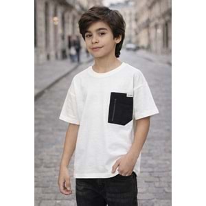 Always Positive ! Sırt Detay Baskılı Erkek Çocuk T-Shirt - BEYAZ - 5-6 YAŞ