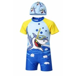Shark Splash Mayo Tulum L+ Bone Takım / Erkek Çocuk - MAVİ - 2-3 YAŞ