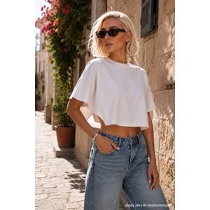 Ibeeka - Yarasa Kol Kesim Geçiş Detaylı Viskon Bluz - T-Shirt