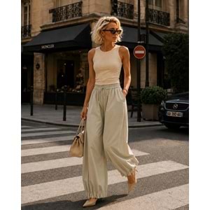 Urban Ease Paça Pile Detaylı Baggy Pantolon Geniş Kesim / Oversize