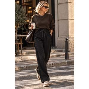 Brooklyn Cord Bağcıklı Kadife Pantolon