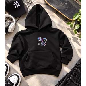 Kız - Erkek Çocuk Kapüşonlu Sırt Baskı Detaylı Sweatshirt - Hoodie