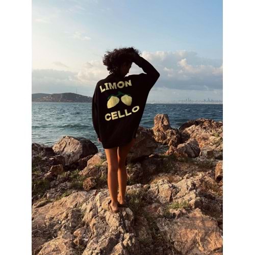 Kadın Giyim Yeni Sezon Siyah Renk Sırt Limon Cello Dokuma Detaylı Düğme Kapamalı Hırka