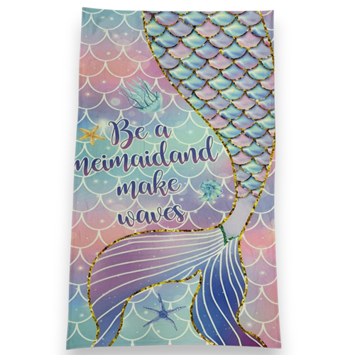 Mermaid Baskı Desenli Plaj / Banyo Havlusu
