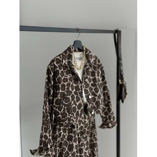 Dama Desen Takım Ceket - Pantolon - ÇOK RENKLİ - L - ST00084-ÇOK RENKLİ-L