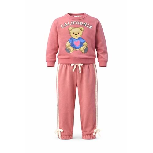 California Bear Kiremit Renk Alt Üst Takım - KİREMİT - 2-3 YAŞ - ST00352-KİREMİT-2-3 YAŞ