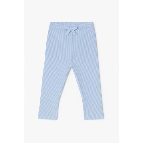 Kız Çocuk Bebe Mavi Renk Fitilli Tayt - BEBE MAVİ - 2-3 YAŞ - ST00558-BEBE MAVİ-2-3 YAŞ