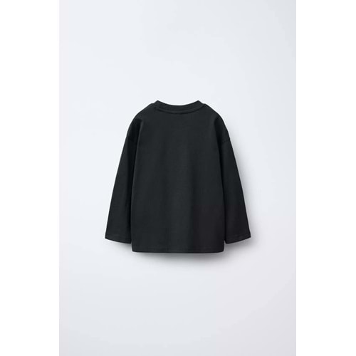 Siyah Renk Basic Uzun Kol T-Shirt - SİYAH - 2-3 YAŞ - ST00569-SİYAH-2-3 YAŞ