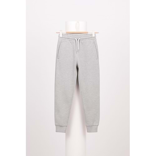 Gri Melanj Bel Lastikli Eşofman Altı / Jogger