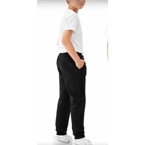 Siyah Renk 2 İp Şardonsuz Jogger Paça Laslikli Eşofman - SİYAH - 13-14 YAŞ - ST00650-SİYAH-13-14 YAŞ