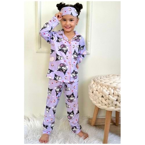Kız Çocuk Mor - Lila Renk Pijama Takımı - MOR - 4-5 YAŞ - ST00662-13678