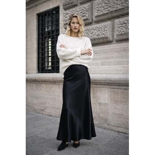 Maxi Boy Saten Etek Lacivert Renk