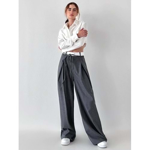 Street Couture Antrasit - Haki - Siyah Palazzo Pantolon