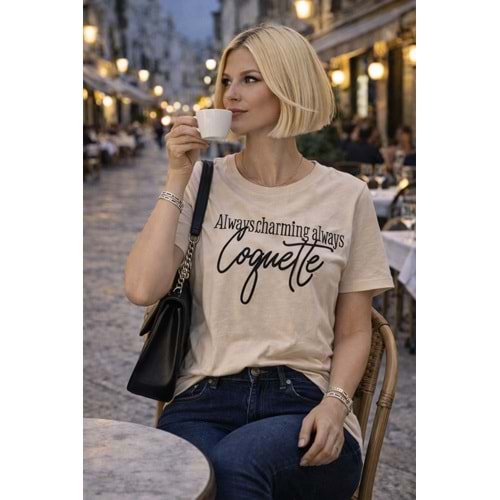 Cuquette Paris Tee T-Shirt Bej - BEJ - L
